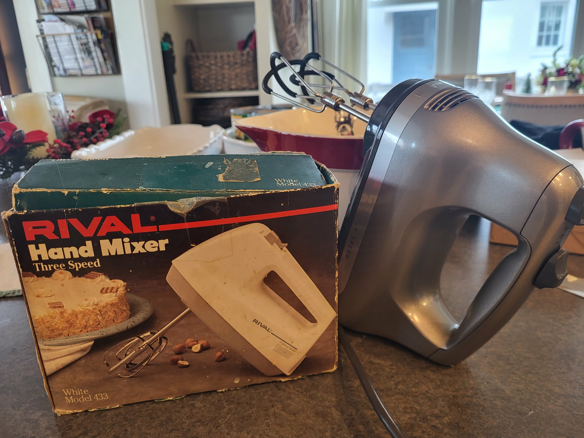 30 year old Rival handmixer with brand new modern mixer